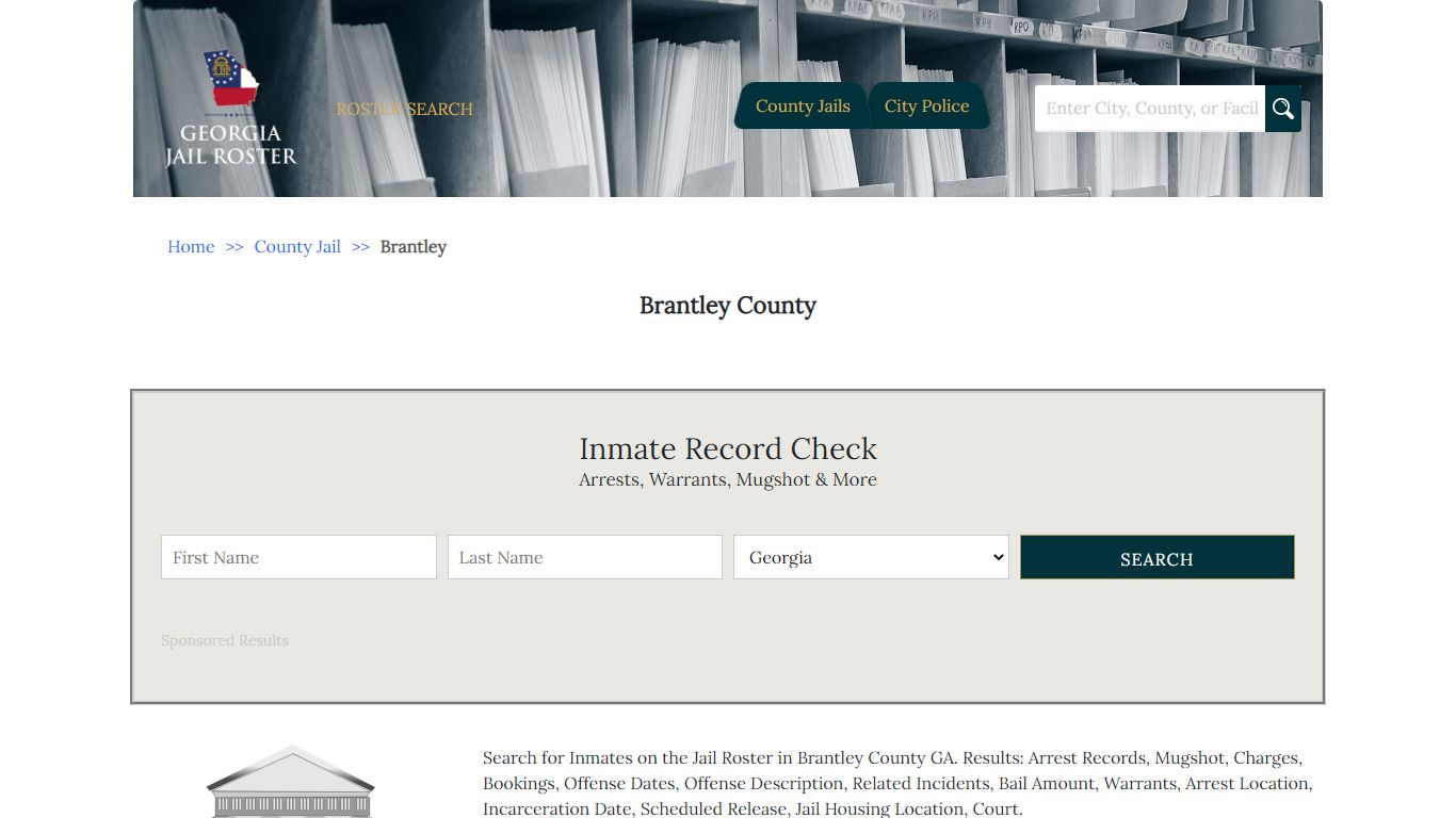 Brantley County | Georgia Jail Inmate Search